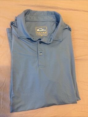 Drake Blue Micro-Striped Polo